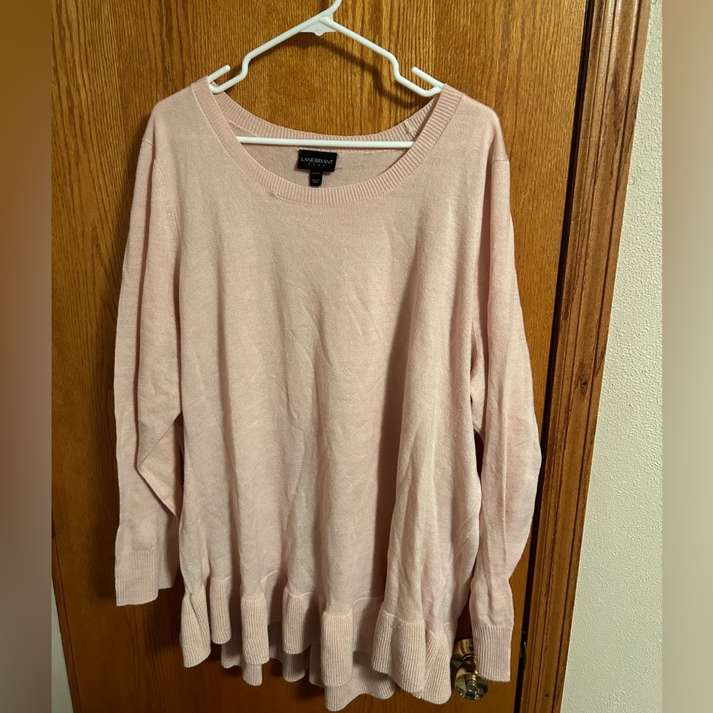Light Pink Ruffle Sweater